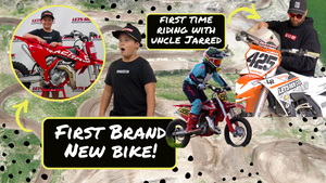 9 Year Old Has BEST DAY EVER! Picks Up Brand New Dirt Bike & Rides With Uncle At EPIC Private Track