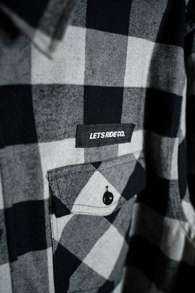 LETS RIDE CO. Heather Grey/Black Adult Flannel