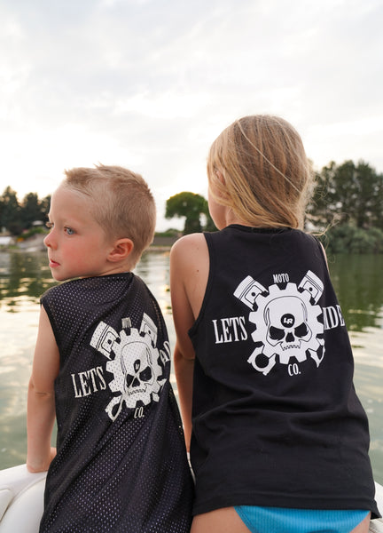 LETSRIDECO. Youth Skull Cotton Tank Top