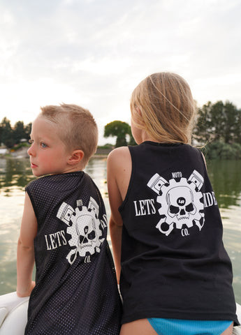 LETSRIDECO. Youth Skull Cotton Tank Top