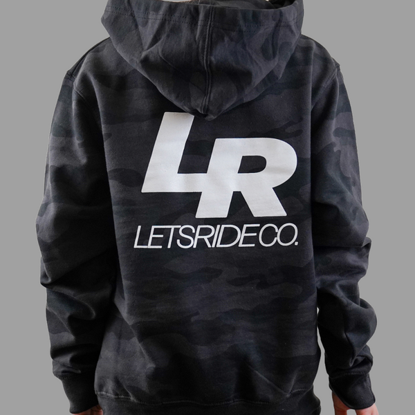 LETS RIDE CO. LR Icon Youth Black Camo Hoodie