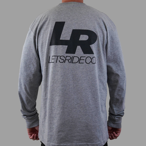 LETS RIDE CO. LR Icon Adult Athletic Heather Grey Long Sleeve Shirt