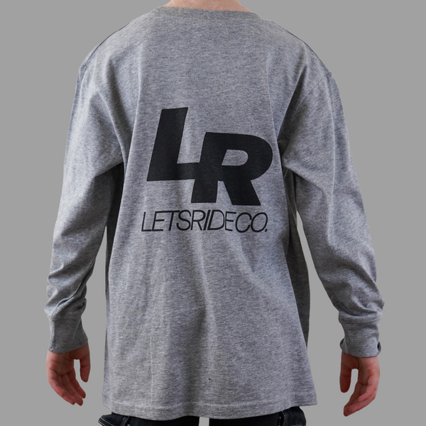 LETS RIDE CO. LR Icon Youth Athletic Heather Grey Long Sleeve Shirt