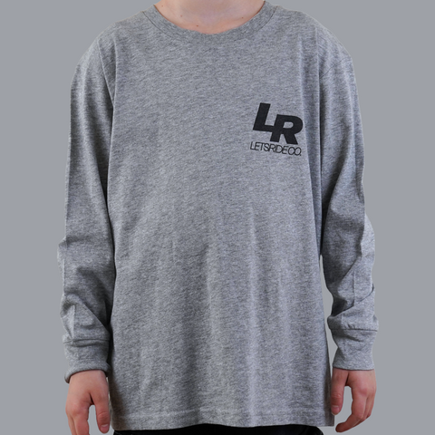 LETS RIDE CO. LR Icon Youth Athletic Heather Grey Long Sleeve Shirt