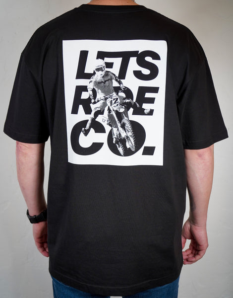 LETS RIDE CO.  "Straight Blasty/No Legger" Black Adult T-Shirt