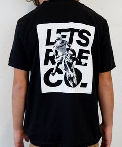 LETS RIDE CO.  "Straight Blasty/No Legger" Black Short Sleeve Youth T-Shirt