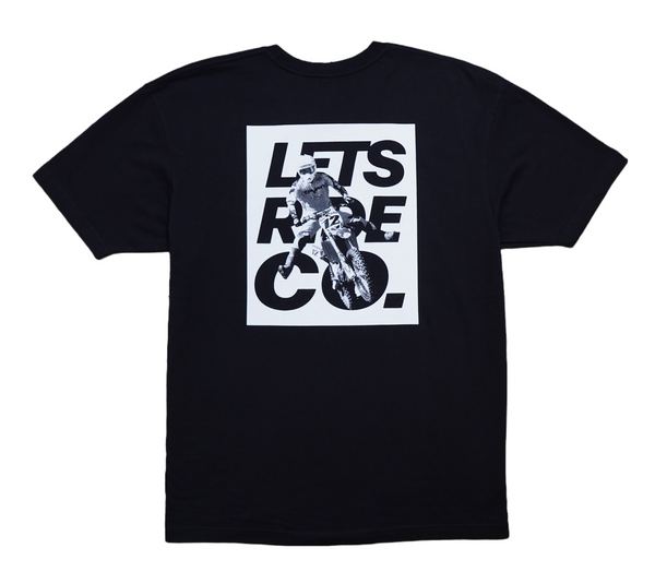 LETS RIDE CO.  "Straight Blasty/No Legger" Black Adult T-Shirt